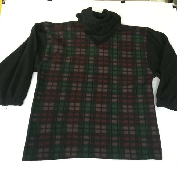 #71 Vintage fleece "Bodega Bay" Sweatshirt Size XL geometric black graphic - Picture 3 of 4